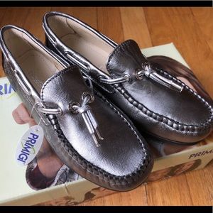 Girls Loafers - Primigi - Silver Metallic leather
